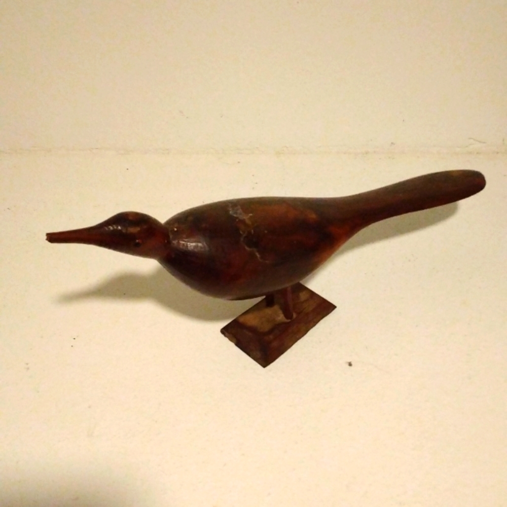 Artisan Hand Carved Rosewood Sandpiper Mid Century Modern Home Decor - Picture 7 of 11